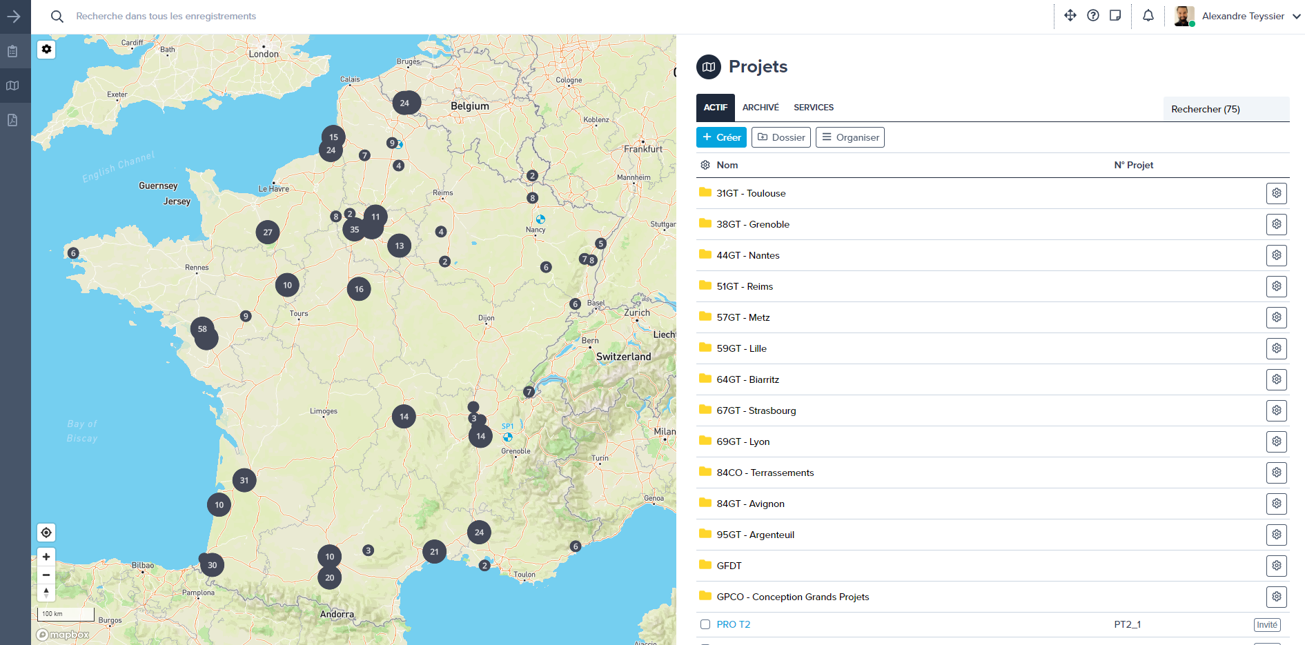 Rechercher un projet